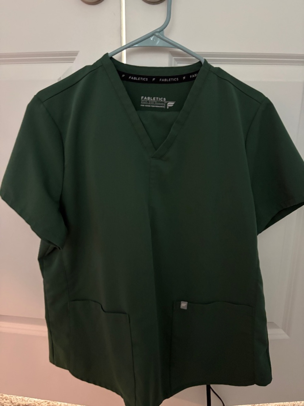 Women’s Fabletics Forrest Green V-Neck Scrub Top